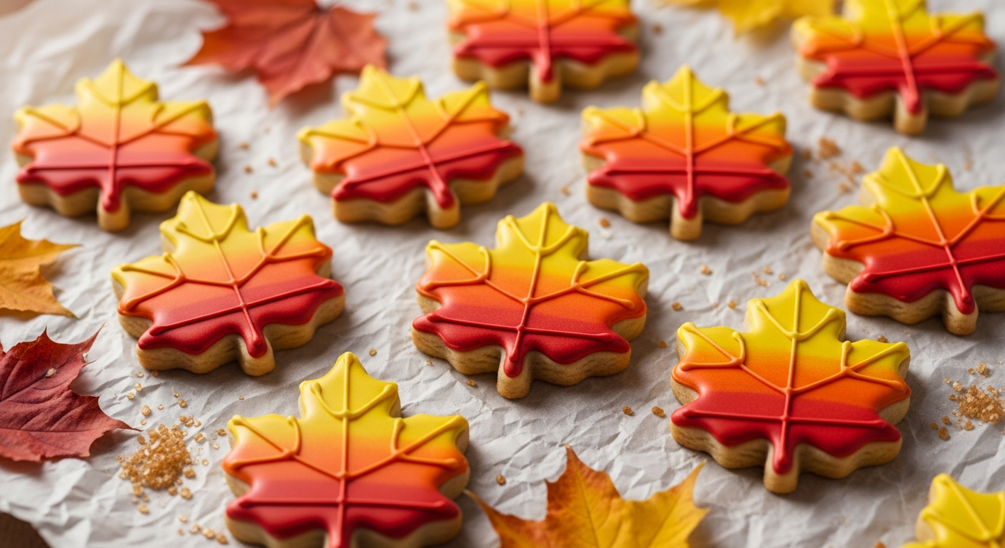 Maple leaf cookies